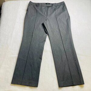 Talbots Heritage Womens Gray Pleated Front Hig Rise Bootcut Chino Pants Size 18